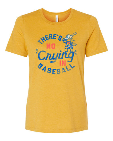 Amarillo Sod Poodles Women's Yellow No Crying Tee