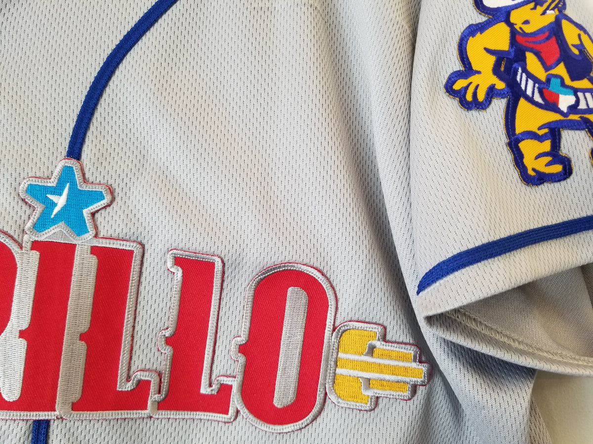 Amarillo Sod Poodles Adult White Iron-On Patch Replica Home Jersey SM