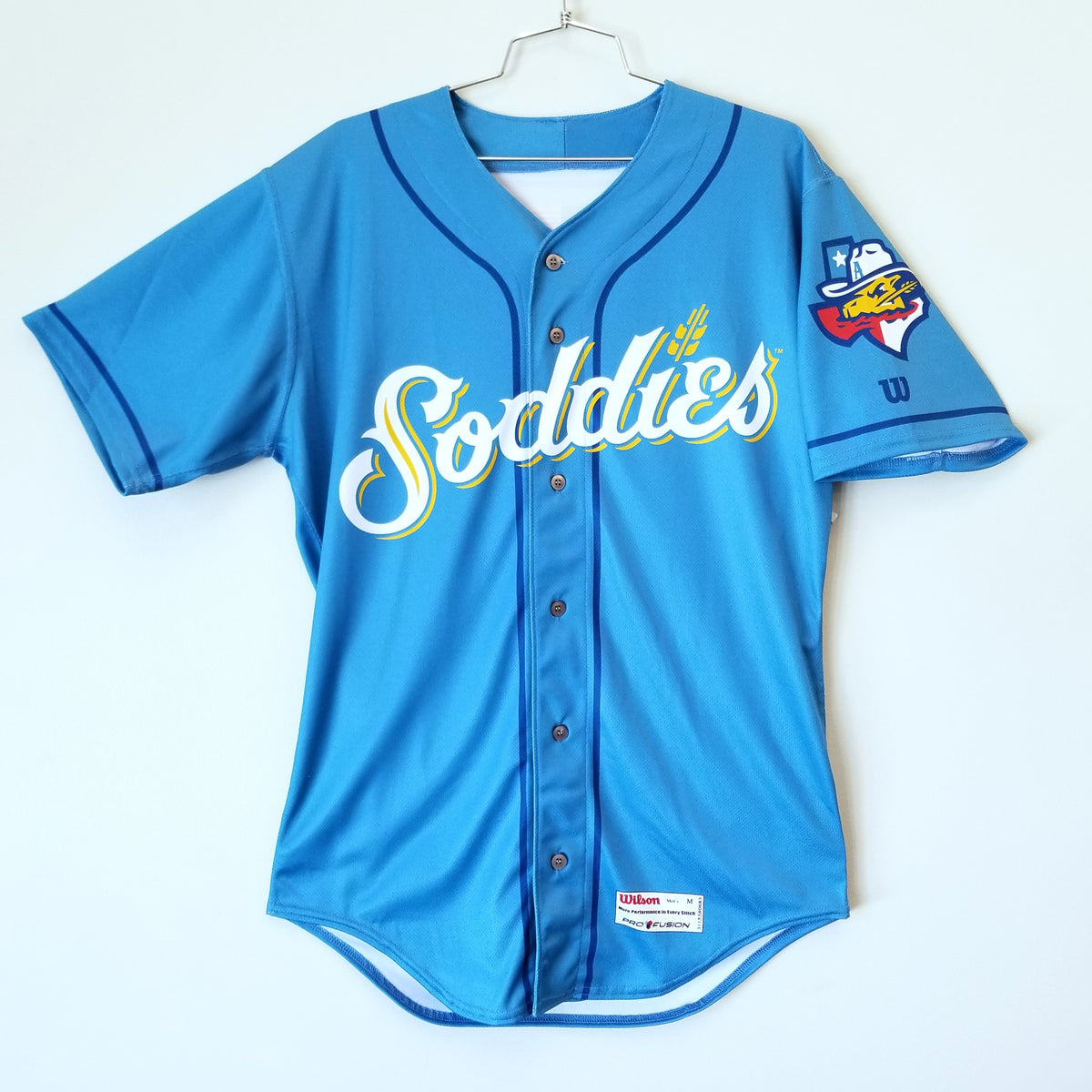 Amarillo Sod Poodles Adult White Iron-On Patch Replica Home Jersey SM
