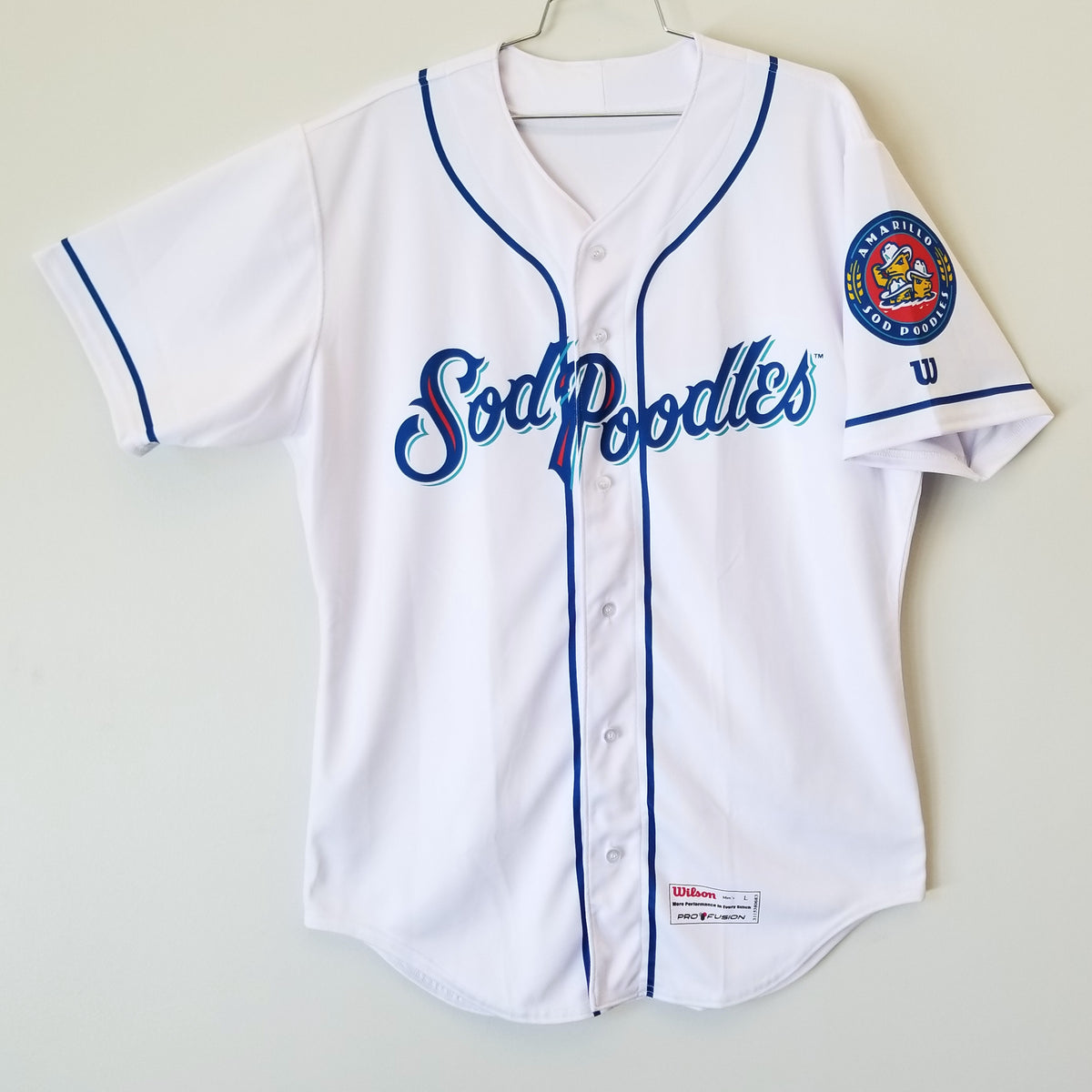 Wilson Amarillo Sod Poodles Adult Grey Sublimated Replica Road Jersey 2x