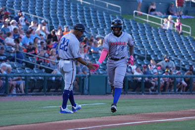 Amarillo Sod Poodles Signed Grey Game Worn Jersey