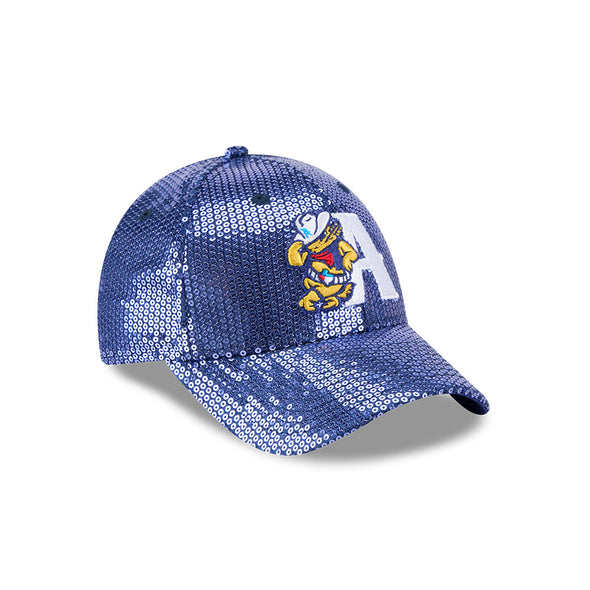 Amarillo Sod Poodles New Era Youth Girls Royal Sequin Lean A 9FORTY Cap