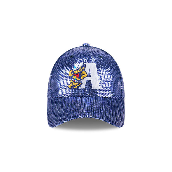 Amarillo Sod Poodles New Era Youth Girls Royal Sequin Lean A 9FORTY Cap