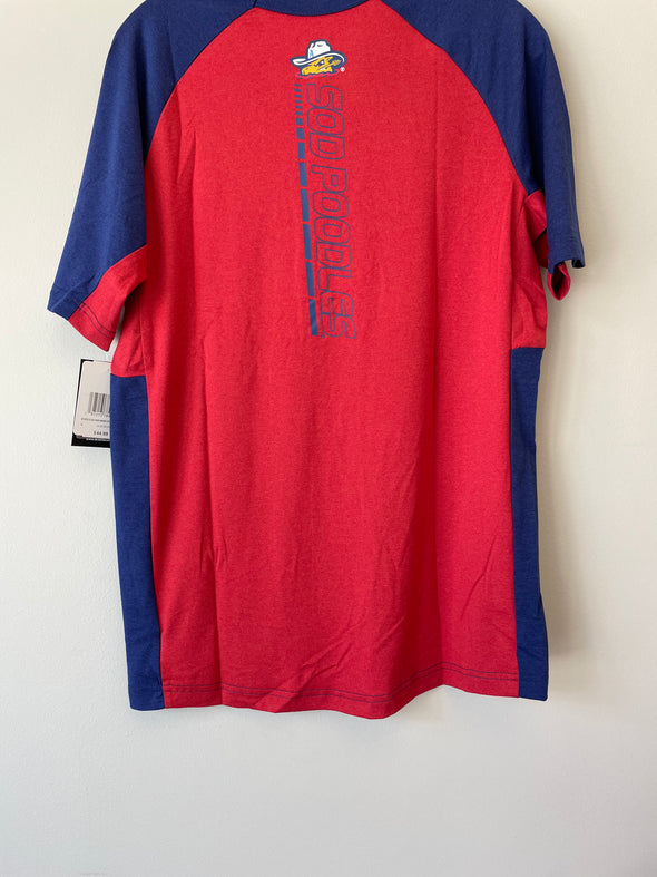 New Era Royal and Red Dri Fit Game Tee