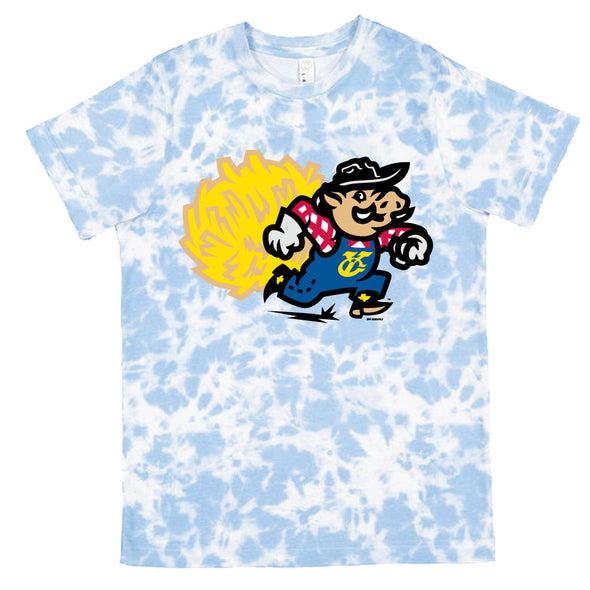 Amarillo Sod Poodles Yellow City Pigweeds Youth Sky Tie Die Tee