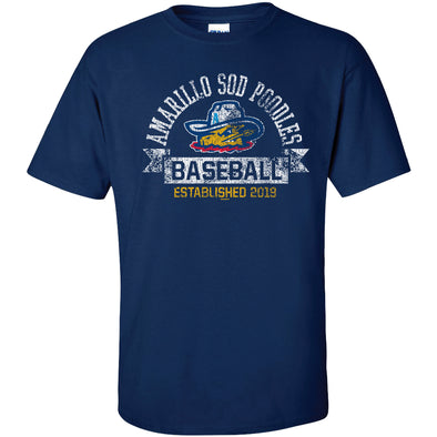 Amarillo Sod Poodles Navy Upright Game Tee