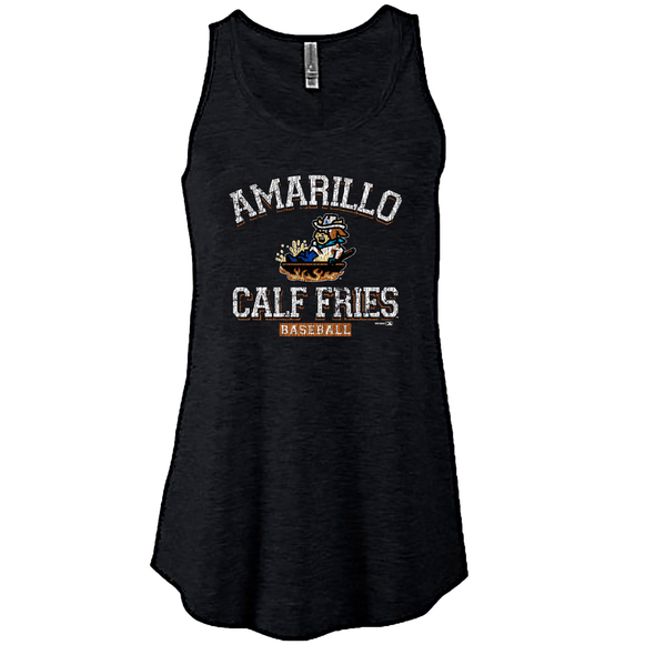 Amarillo Sod Poodles Womens Black Calf Fries Tank