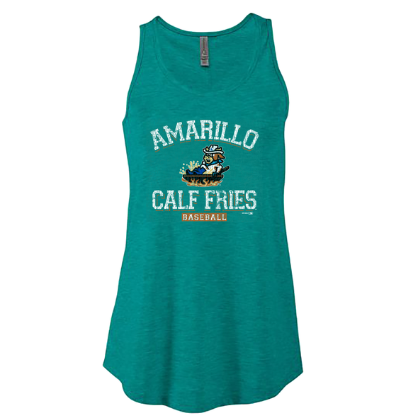 Amarillo Sod Poodles Womens Jade Calf Fries Tank
