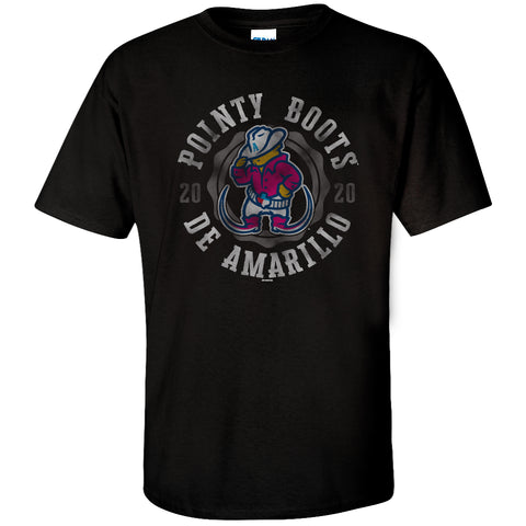 Amarillo Sod Poodles Pointy Boots Black Dennis Tee