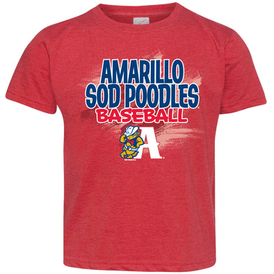 Amarillo Sod Poodles Toddler Red Fulltone LeanA Tee