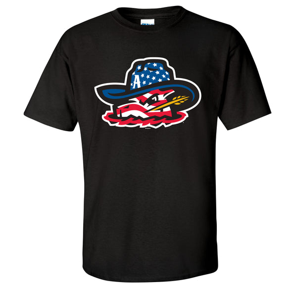Amarillo Sod Poodles Black Game Patriotic Tee