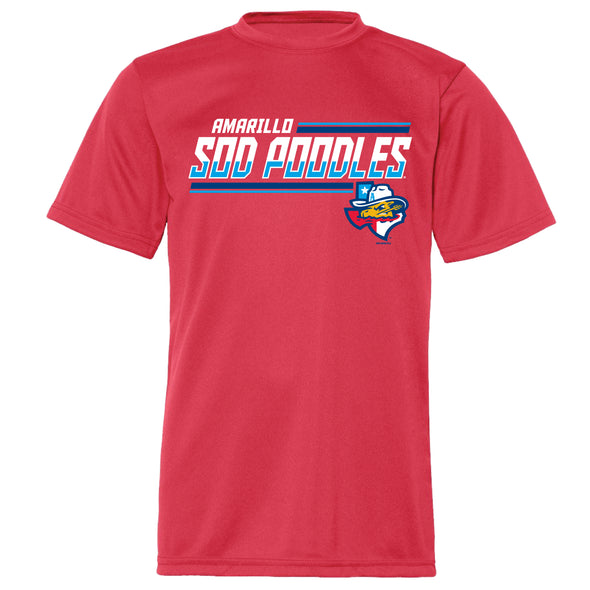 Amarillo Sod Poodles Youth Red Wynder State Tee