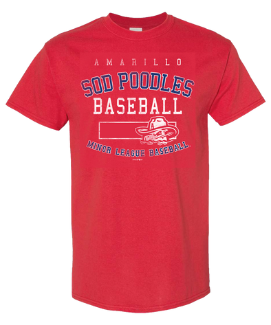 Amarillo Sod Poodles Classic Red Game Tee
