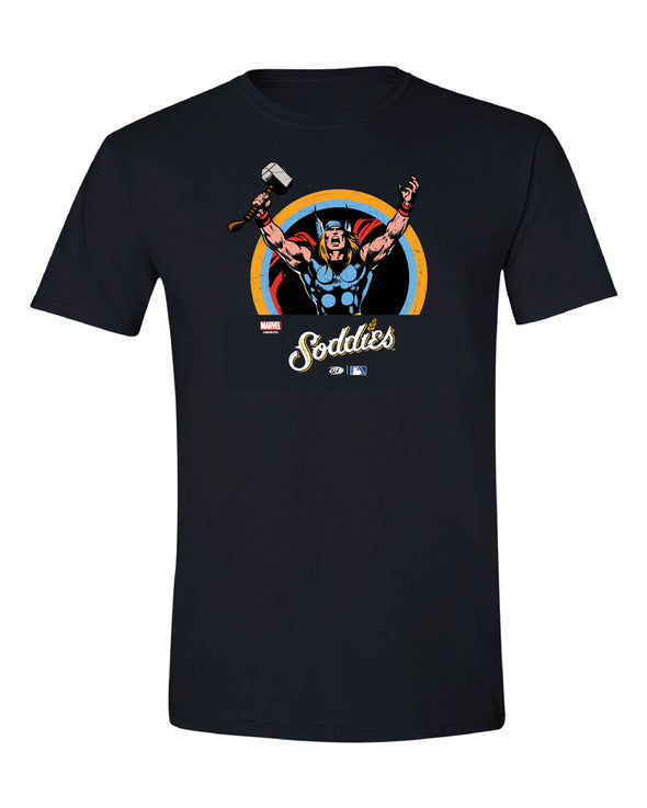 Amarillo Sod Poodles Black Marvel Thor Tee