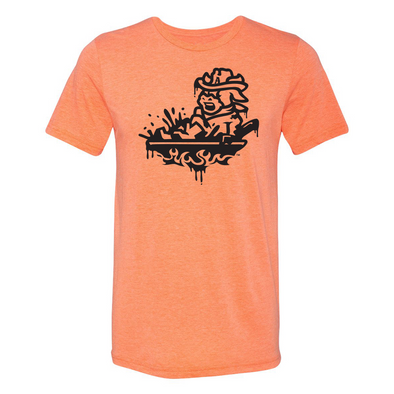 Amarillo Sod Poodles Calf Fries 108 Orange Skillet Melt Tee