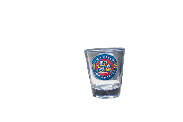 Amarillo Sod Poodles Crest Logo Shot Glass