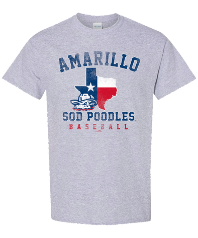 Amarillo Sod Poodles Sport Grey Texas Game Tee