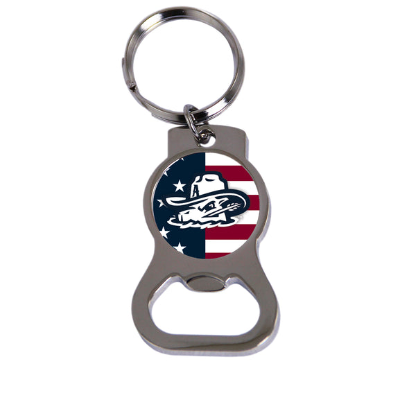 Amarillo Sod Poodles USA Flag Game Bottle Opener