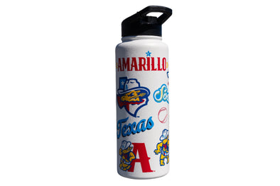 Amarillo Sod Poodles White 32oz Quencher Water Bottle