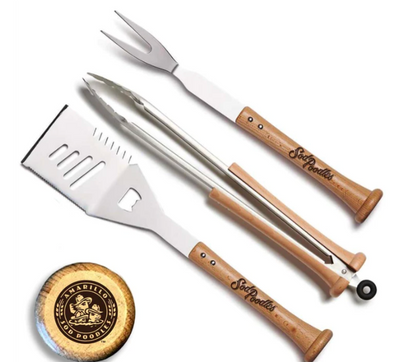Amarillo Sod Poodles X Baseball BBQTriple Play BBQ Tool Set SPECIAL ORDER DROPSHIP ITEM