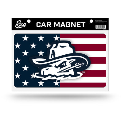 Amarillo Sod Poodles USA Flag Game Car Magnet