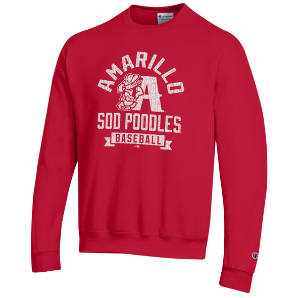 Amarillo Sod Poodles Red Lean A Powerblend Crew