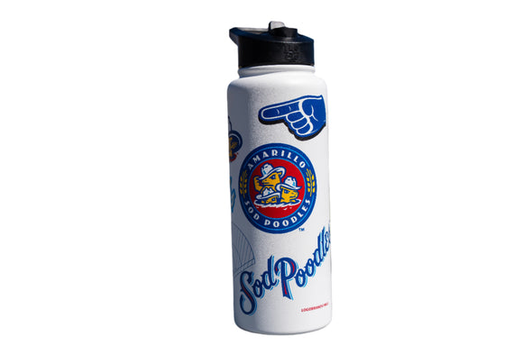 Amarillo Sod Poodles White 32oz Quencher Water Bottle