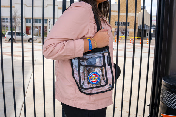Amarillo Sod Poodles Crest Clear Crossbody Tote