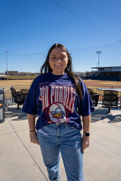 Amarillo Sod Poodles New Era Royal Baseball Throwback Game Tee