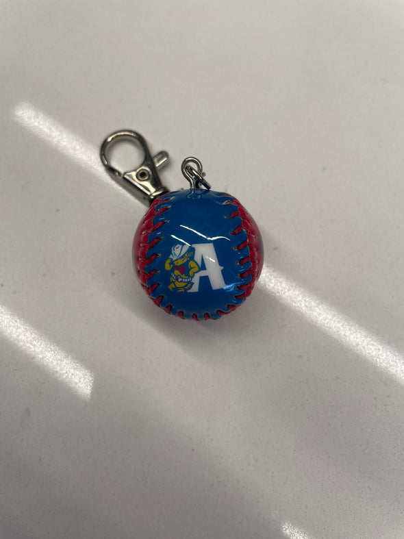 Amarillo Sod Poodles Mini 2Tone Blue/Red Baseball Keychain