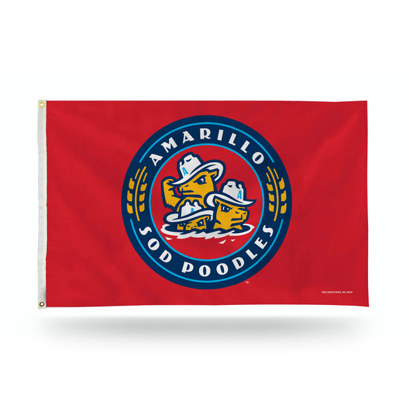 Amarillo Sod Poodles 3X5 Banner Flag DROP SHIP ITEM- SPECIAL ORDER