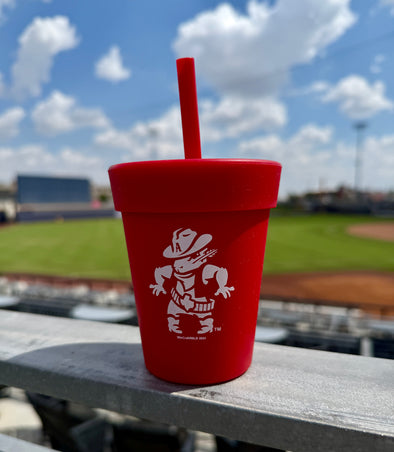 Amarillo Sod Poodles 8oz Red Draw Silicone Tumbler