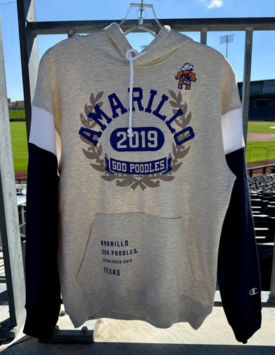 Amarillo Sod Poodles Champion Oatmeal Super Fan Hoodie