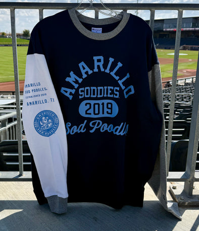 Amarillo Sod Poodles Champion Navy Super Fan Crewneck
