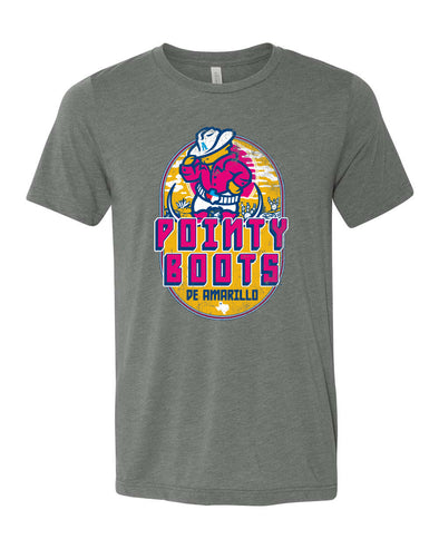 Amarillo Sod Poodles Grey Pointy Boots Dance Desert Tee