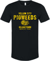 Amarillo Sod Poodles Yellow City Pigweeds Black And Yellow Tee