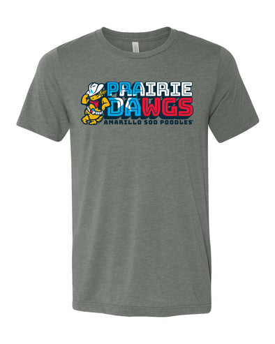 Amarillo Sod Poodles Grey Prairie Dawgs Tee