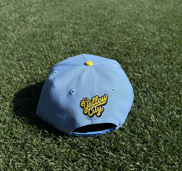 Amarillo Sod Poodles Yellow City Pigweeds New Era Blue YC 950 Snapback