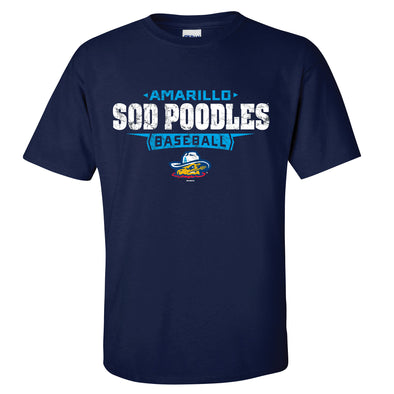 Amarillo Sod Poodles Navy Game Jabbar Tee