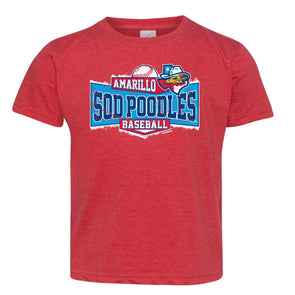 Amarillo Sod Poodles Red State Perkins Toddler Tee