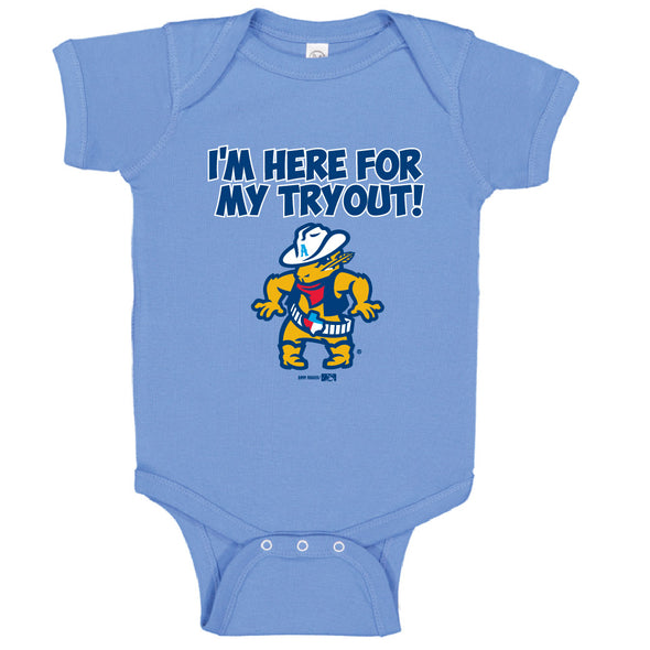 Amarillo Sod Poodles Infant Blue Tryout Bodysuit
