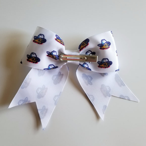 Amarillo Sod Poodles White Sod Poodles Clip-On Bow