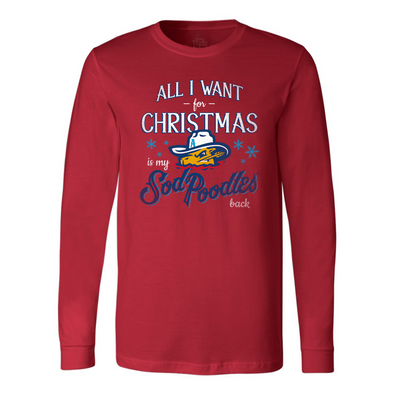 Amarillo Sod Poodles 108 Red All I Want L/S Tee
