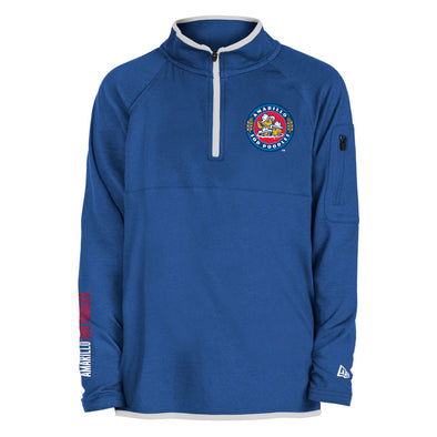 Amarillo Sod Poodles New Era Youth Royal Crest 1/4 Zip Pullover