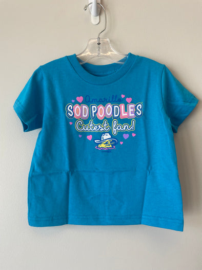 Amarillo Sod Poodles Toddler blue cutest fan tee