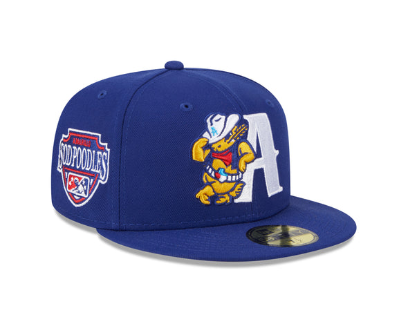 Amarillo Sod Poodles New Era Blue Lean A 5950 Patch Fitted Cap