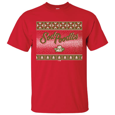 Amarillo Sod Poodles Red Christmas Game Tee