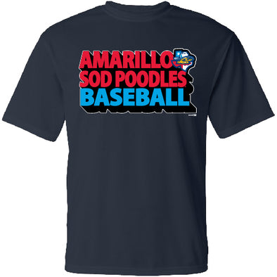 Amarillo Sod Poodles Navy Schon State Tee