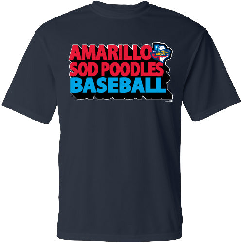 Amarillo Sod Poodles Navy Schon State Tee