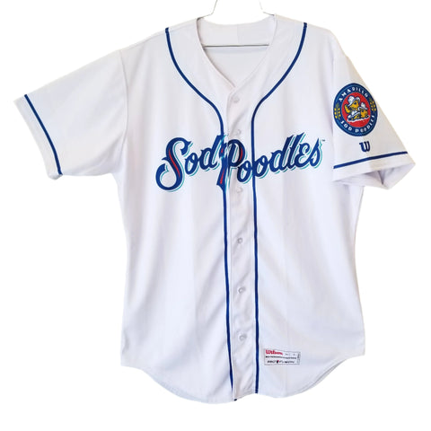 Amarillo Sod Poodles ADULT White Sublimated Replica Home Jersey